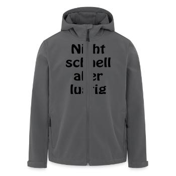 Aber lustig - Recycelte Männer Softshell-Jacke von Stanley/Stella - Anthrazit - Vorne - AI Model Male 185 light (185cm)