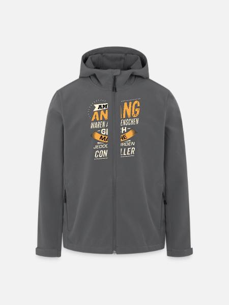 Am Anfang Controller RAHMENLOS Berufe Jobs - Recycelte Männer Softshell-Jacke von Stanley/Stella - Anthrazit