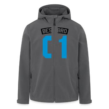 Best Bro - Recycelte Männer Softshell-Jacke von Stanley/Stella - Anthrazit - Vorne - AI Model Male 185 light (185cm)