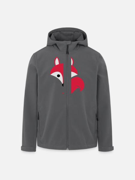 Fuchs - Recycelte Männer Softshell-Jacke von Stanley/Stella - Anthrazit