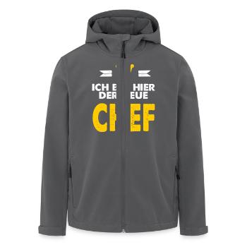 CD - Ich bin hier der neue Chef - - RAHMENLOS - Recycelte Männer Softshell-Jacke von Stanley/Stella - Anthrazit - Vorne - AI Model Male 185 light (185cm)