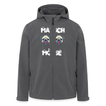 Matsch Möpse - Recycelte Männer Softshell-Jacke von Stanley/Stella - Anthrazit - Vorne - AI Model Male 185 light (185cm)