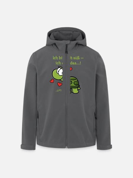 Thoddys Schildkröte - Recycelte Männer Softshell-Jacke von Stanley/Stella - Anthrazit