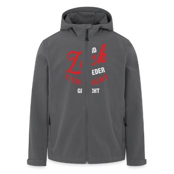 Und Zack wieder unbeliebt gemacht - Recycelte Männer Softshell-Jacke von Stanley/Stella - Anthrazit - Vorne - AI Model Male 185 light (185cm)