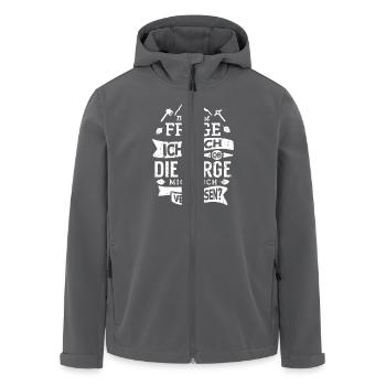 Vermisse die Berge. Geschenk - Recycelte Männer Softshell-Jacke von Stanley/Stella - Anthrazit - Vorne - AI Model Male 185 light (185cm)