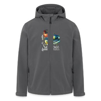 salsa - Recycelte Männer Softshell-Jacke von Stanley/Stella - Anthrazit - Vorne - AI Model Male 185 light (185cm)