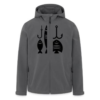 Fische, Anker und Haken - Recycelte Männer Softshell-Jacke von Stanley/Stella - Anthrazit - Vorne - AI Model Male 185 light (185cm)