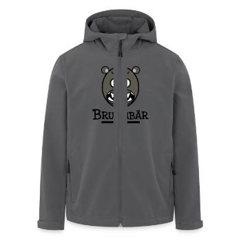 Brummbär - Bären Tshirt Accessoires Geschenkidee - Recycelte Männer Softshell-Jacke von Stanley/Stella - Anthrazit - Vorne - AI Model Male 185 light (185cm)