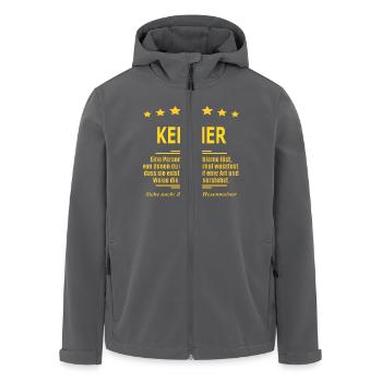 KELLNER - Recycelte Männer Softshell-Jacke von Stanley/Stella - Anthrazit - Vorne - AI Model Male 185 light (185cm)