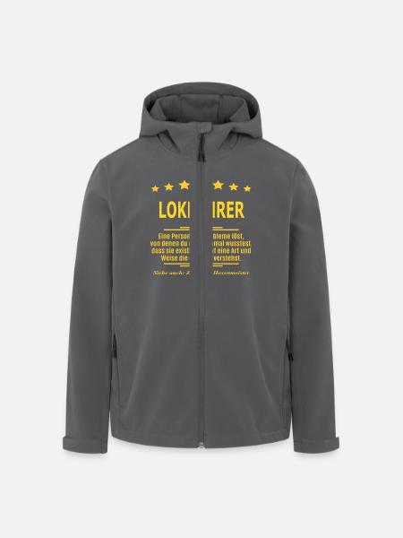 LOKFÜHRER - Recycelte Männer Softshell-Jacke von Stanley/Stella - Anthrazit