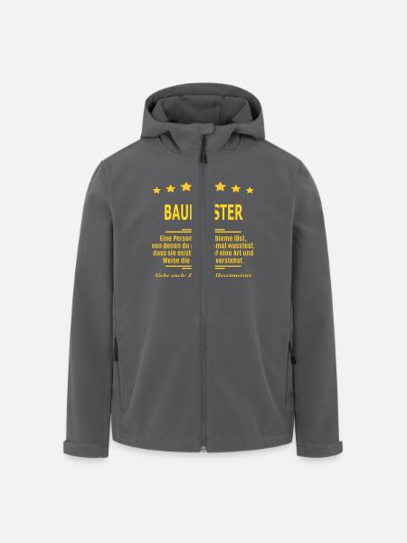 BAUMEISTER - Recycelte Männer Softshell-Jacke von Stanley/Stella - Anthrazit