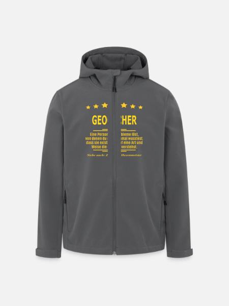 GEOCACHER - Recycelte Männer Softshell-Jacke von Stanley/Stella - Anthrazit