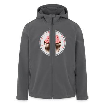 Muffin mit Kerze - Recycelte Männer Softshell-Jacke von Stanley/Stella - Anthrazit - Vorne - AI Model Male 185 light (185cm)