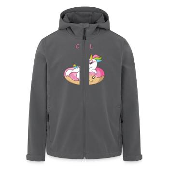 Einhorn - Recycelte Männer Softshell-Jacke von Stanley/Stella - Anthrazit - Vorne - AI Model Male 185 light (185cm)