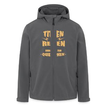 Was Titten oder Reifen hat - Prollkult-Shirt - Recycelte Männer Softshell-Jacke von Stanley/Stella - Anthrazit - Vorne - AI Model Male 185 light (185cm)