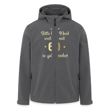tBitte nur kein Neid 60 - Recycelte Männer Softshell-Jacke von Stanley/Stella - Anthrazit - Vorne - AI Model Male 185 light (185cm)