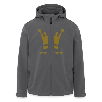 Krone - Recycelte Männer Softshell-Jacke von Stanley/Stella - Anthrazit - Vorne - AI Model Male 185 light (185cm)