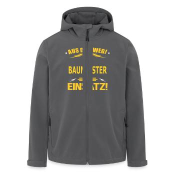 BAUMEISTER - Recycelte Männer Softshell-Jacke von Stanley/Stella - Anthrazit - Vorne - AI Model Male 185 light (185cm)