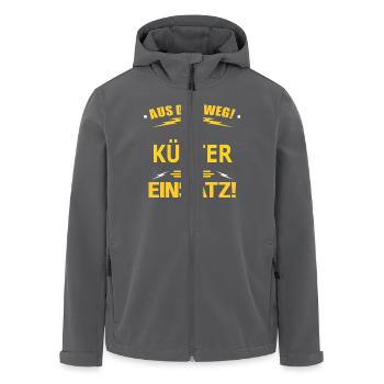 KÜSTER - Recycelte Männer Softshell-Jacke von Stanley/Stella - Anthrazit - Vorne - AI Model Male 185 light (185cm)