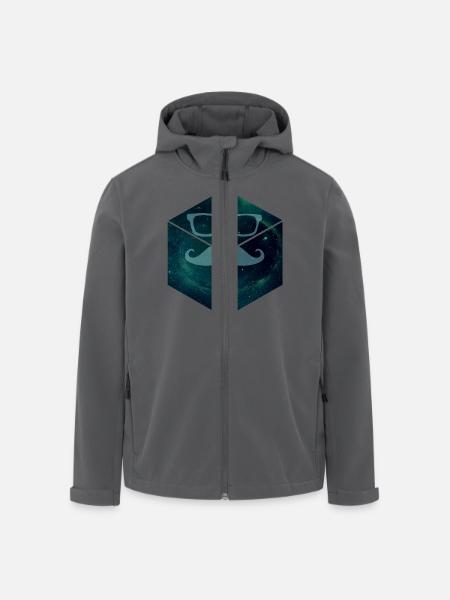 Mustache in Space - Recycelte Männer Softshell-Jacke von Stanley/Stella - Anthrazit