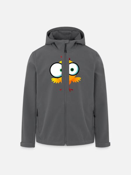 Crazy Chick mit Brille - Recycelte Männer Softshell-Jacke von Stanley/Stella - Anthrazit