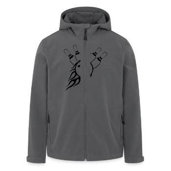 Bowling Kegel - Recycelte Männer Softshell-Jacke von Stanley/Stella - Anthrazit - Vorne - AI Model Male 185 light (185cm)