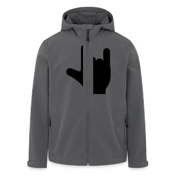 Rock n Roll Hand - Recycelte Männer Softshell-Jacke von Stanley/Stella - Anthrazit - Vorne - AI Model Male 185 light (185cm)
