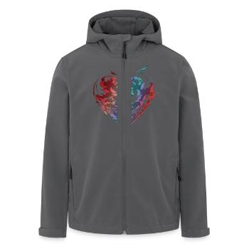ART heart Ornament / kunstvoll gestaltetes Herz - Recycelte Männer Softshell-Jacke von Stanley/Stella - Anthrazit - Vorne - AI Model Male 185 light (185cm)