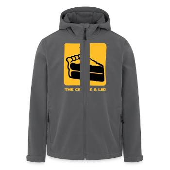 The Cake is a Lie - Recycelte Männer Softshell-Jacke von Stanley/Stella - Anthrazit - Vorne - AI Model Male 185 light (185cm)