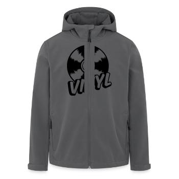 vinyl - Recycelte Männer Softshell-Jacke von Stanley/Stella - Anthrazit - Vorne - AI Model Male 185 light (185cm)