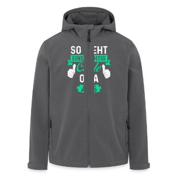 Coole Oma Großmutter Omi Großmama Geschenk - Recycelte Männer Softshell-Jacke von Stanley/Stella - Anthrazit - Vorne - AI Model Male 185 light (185cm)