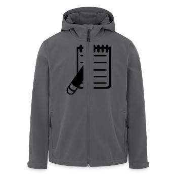 Zettel Notiz Stift - Recycelte Männer Softshell-Jacke von Stanley/Stella - Anthrazit - Vorne - AI Model Male 185 light (185cm)