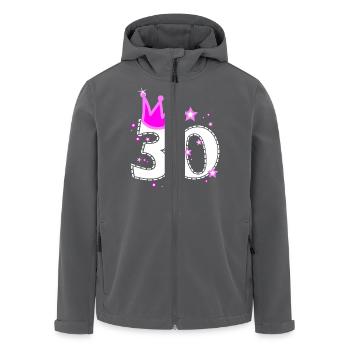 30 30. Geburtstag mit Krone - Recycelte Männer Softshell-Jacke von Stanley/Stella - Anthrazit - Vorne - AI Model Male 185 light (185cm)