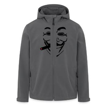 anonymen Maske Maske cigare1 - Recycelte Männer Softshell-Jacke von Stanley/Stella - Anthrazit - Vorne - AI Model Male 185 light (185cm)