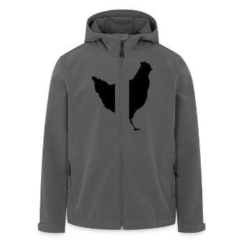 bauernhof hahn huhn vogel - Recycelte Männer Softshell-Jacke von Stanley/Stella - Anthrazit - Vorne - AI Model Male 185 light (185cm)