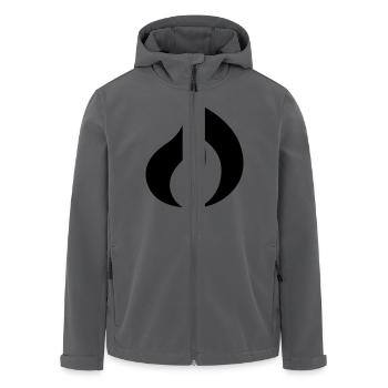 Flamme, Feuer - Recycelte Männer Softshell-Jacke von Stanley/Stella - Anthrazit - Vorne - AI Model Male 185 light (185cm)