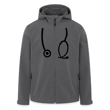 Stethoskop Arzt - Recycelte Männer Softshell-Jacke von Stanley/Stella - Anthrazit - Vorne - AI Model Male 185 light (185cm)