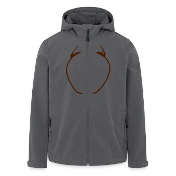 großer dicker Mann dicke fette Mann mann GORDO1 - Recycelte Männer Softshell-Jacke von Stanley/Stella - Anthrazit - Vorne - AI Model Male 185 light (185cm)