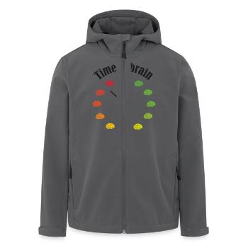 Time is brain - Recycelte Männer Softshell-Jacke von Stanley/Stella - Anthrazit - Vorne - AI Model Male 185 light (185cm)