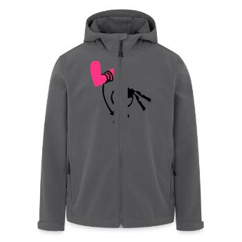 Kleines Mädchen mit Herzballon - Recycelte Männer Softshell-Jacke von Stanley/Stella - Anthrazit - Vorne - AI Model Male 185 light (185cm)