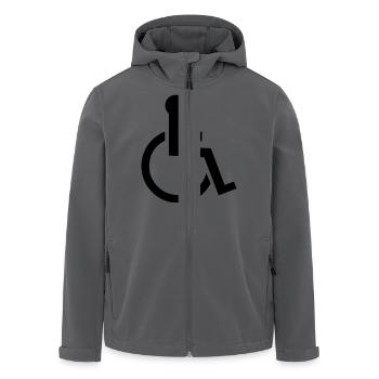 rollstuhl - Recycelte Männer Softshell-Jacke von Stanley/Stella - Anthrazit - Vorne - AI Model Male 185 light (185cm)