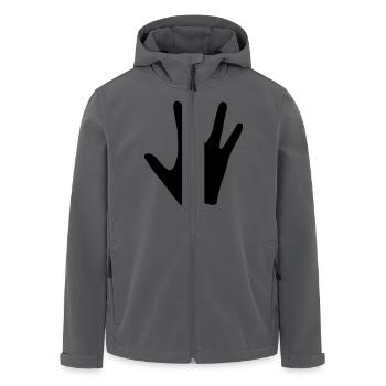 Hand - Recycelte Männer Softshell-Jacke von Stanley/Stella - Anthrazit - Vorne - AI Model Male 185 light (185cm)