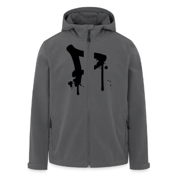P Graffiti Tropfen Farbklex Spray - Recycelte Männer Softshell-Jacke von Stanley/Stella - Anthrazit - Vorne - AI Model Male 185 light (185cm)