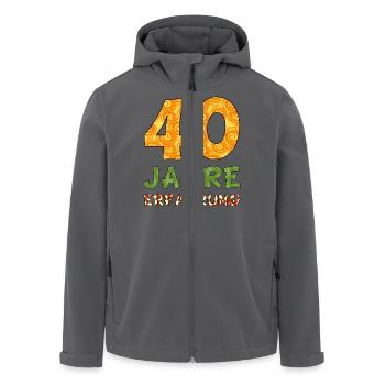 40 Jahre Erfahrung - bunt - Recycelte Männer Softshell-Jacke von Stanley/Stella - Anthrazit - Vorne - AI Model Male 185 light (185cm)