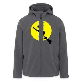 Hexe und Vollmond - Recycelte Männer Softshell-Jacke von Stanley/Stella - Anthrazit - Vorne - AI Model Male 185 light (185cm)