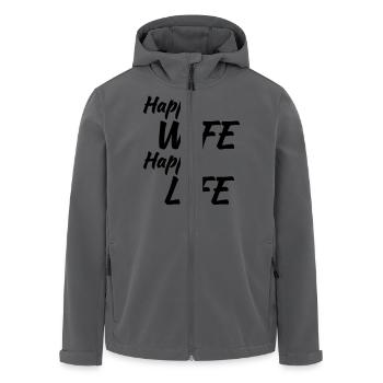Happy wife, happy life - Recycelte Männer Softshell-Jacke von Stanley/Stella - Anthrazit - Vorne - AI Model Male 185 light (185cm)