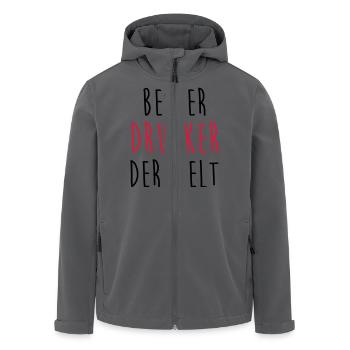 Drucker Druckerin Drucken Druckmaschine Druck - Recycelte Männer Softshell-Jacke von Stanley/Stella - Anthrazit - Vorne - AI Model Male 185 light (185cm)