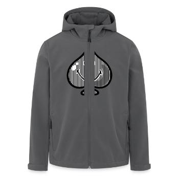 Smiley Spades Stripes - Recycelte Männer Softshell-Jacke von Stanley/Stella - Anthrazit - Vorne - AI Model Male 185 light (185cm)