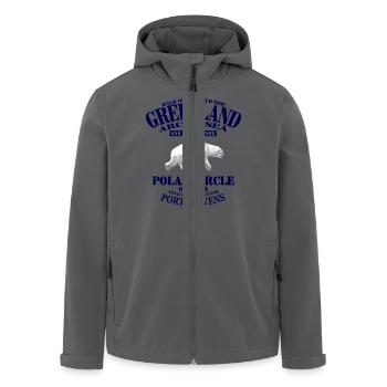 Greenland - Polar Bear - Grönland - Recycelte Männer Softshell-Jacke von Stanley/Stella - Anthrazit - Vorne - AI Model Male 185 light (185cm)