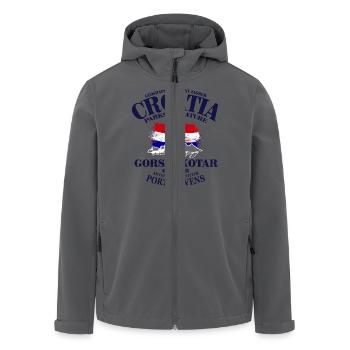 Croatia - Kroatien - Recycelte Männer Softshell-Jacke von Stanley/Stella - Anthrazit - Vorne - AI Model Male 185 light (185cm)